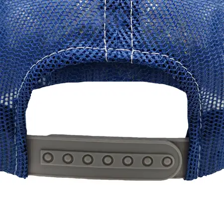 Photo of a plastic strap on the back of a cap