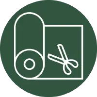 icon showing a roll of fabric